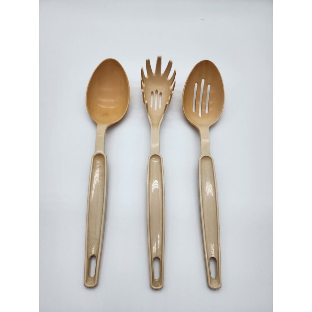 ECKO Vintage Almond Made in USA Set of 3 Serving Pieces